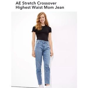 American Eagle Crossover Highest Waist Mom Jean 10